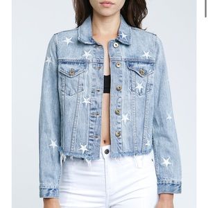 Pistola Star Distressed Denim Jacket Small New